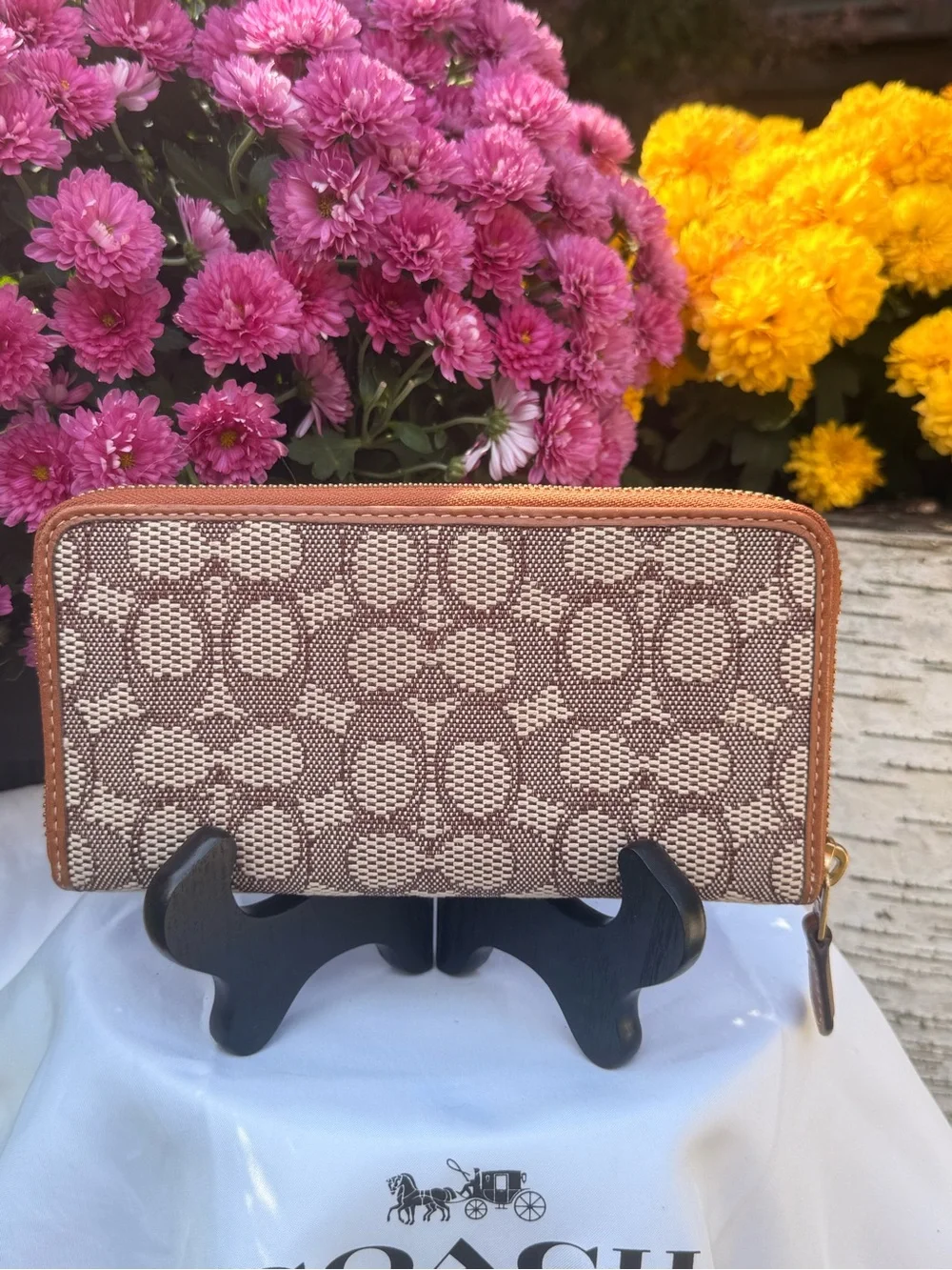 Coach Accordian Zip Wallet Penguin 🐧 C7721